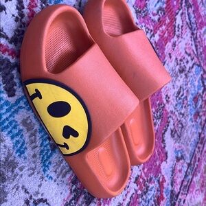 Orange Slide Sandals for Women